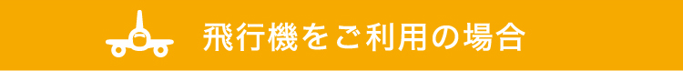 飛行機をご利用の場合